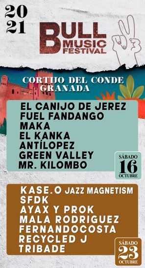 Cartel BULL MUSIC 16 y 23 Oct