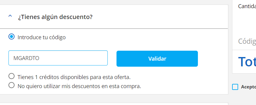 Codigo Promocional