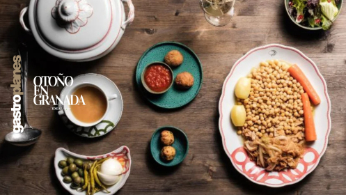 Cocido madrileño en 3 vuelcos para dos personas con postre.
